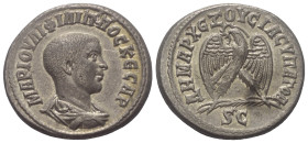 Seleukis und Pierien. Antiochia am Orontes. Philippus II. als Caesar (244 - 247 n. Chr.).

 Tetradrachme (Billon). 244 n. Chr.
Vs: Büste in Rückans...
