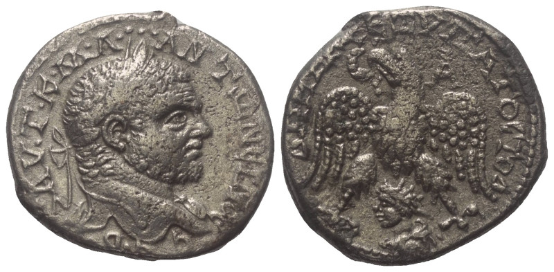 Seleukis und Pierien. Emesa. Caracalla (197 - 217 n. Chr.).

 Tetradrachme (Si...