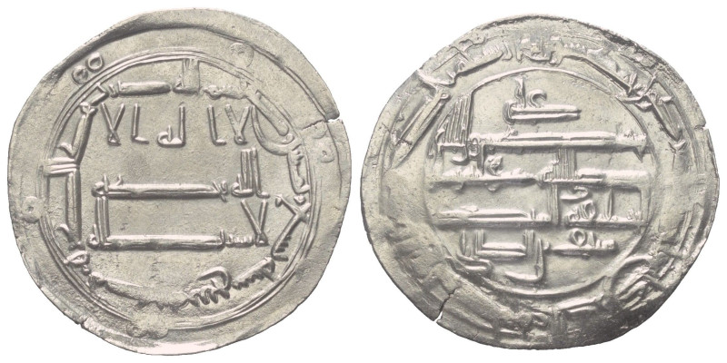 Abbasiden. ar-Rashid (170 - 193 H. / 786 - 809).

 Dirham (Silber). 189 H. Mad...