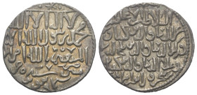Rum-Seldschuken. Kayka'us II., Qilij Arslan IV. und 'Ala ad-Din Kayqubad II. (647 - 657 H. / 1249 - 1259).

 Dirham (Silber). 655 H. Konya.
Vs: Sha...
