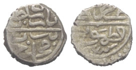 Osmanen. Bayezid II. (886 - 918 H. / 1481 - 1512).

 Akce (Silber). 886 H. Kastamonu.
Vs: Sultan Bayezid / bin Mehmed han.
Rs: Azze nasruhu düribe...