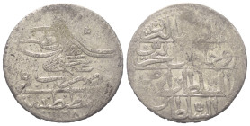 Osmanen. Osman III. (1168 - 1171 H. / 1754 - 1757).

 10 Para (Silber). 1168 H. Kostantiniye.
Vs: Tughra, Münzstätte und Jahr.
Rs: Name, Segensfor...