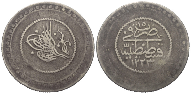 Osmanen. Mahmud II. (1223 - 1255 H. / 1808 - 1839).

 80 Para = 2 Kurush (Silb...