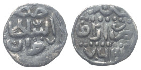 Goldene Horde (Juchiden). Khizr Khan (761 - 762 H. / 1360 - 1361).

 Dang (Silber). 762 H. Azak.
Vs: Name und Titulatur.
Rs: Münzstätte und Jahr....