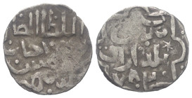 Goldene Horde (Juchiden). Toqtamish (782-794 H. / 1378 - 1396).

 Dang (Silber). 782 H. Azaq (Azak).
17 mm. 1,39 g. 

Zeno 162816.
 Sehr schön.