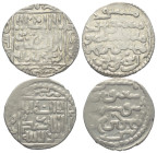 Ilkhaniden. Arghun (683 - 690 H. / 1284 - 1291).

 Dirham (Silber). 686 und 688 H. Tabriz und Bazar (oder Mardin).
Vs: Im Quadrat Shahadah; außen M...