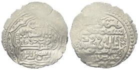 Ilkhaniden. Ghazan Mahmud (694 - 703 H. / 1295 - 1304).

 2 Dirhams (Silber). Rajab 700 H. Akhlat (Hilat).
Vs: Shahadah und Münzstätte in Fünfpass;...