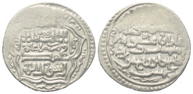 Ilkhaniden. Ghazan Mahmud (694 - 703 H. / 1295 - 1304).

 2 Dirhams (Silber). 698 H. Maragha.
Vs: Shahadah und Münzstätte in Fünfpass; außen Jahr....