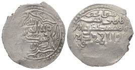 Ilkhaniden. Ghazan Mahmud (694 - 703 H. / 1295 - 1304).

 2 Dirhams (Silber). 700 H. Akhlat (Hilat).
Huwal Haqq Typ.

Vs: Shahadah und Münzstätte...