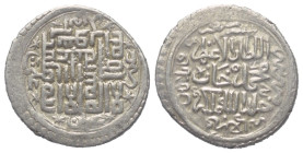 Ilkhaniden. Muhammad Khan (736 - 738 H. / 1336 - 1338).

 2 Dirhams (Silber). 737 H. Tabriz.
Vs: Im Zentrum Shahadah in Kufi-Schrift; außen Namen d...