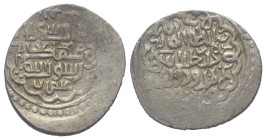 Ilkhaniden. Muhammad Khan (736 - 738 H. / 1336 - 1338).

 2 Dirhams (Silber). 738 H. Barda' (Burdur).
Vs: Im Zentrum Shahadah; außen Namen der vier...