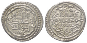 Ilkhaniden. Muhammad Khan (736 - 738 H. / 1336 - 1338).

 2 Dirhams (Silber). 738 H. Yazd.
Vs: Im Zentrum Shahadah; außen Namen der vier rechtgelei...