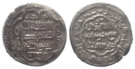 Ilkhaniden. Sulayman (739 - 746 H. / 1339 - 1346).

 2 Dirhams (Silber). 741 H. Arzarum (Erzurum).
Typ C.

Vs: Im Achtpass Shahadah; an den Seite...