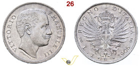 Regno d'Italia Vittorio Emanuele III (1900-1946) 1 Lira 1906, AG. Pagani 766; migliore di Splendido (target 80€)