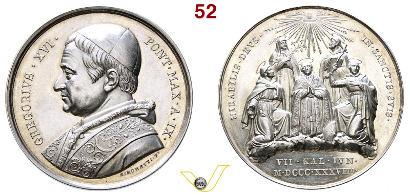 Stato Pontificio Gregorio XVI, Bartolomeo Alberto Cappellari, (1831-1846). Medag...