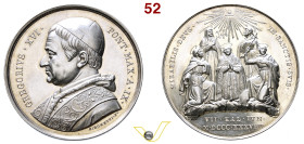 Stato Pontificio Gregorio XVI, Bartolomeo Alberto Cappellari, (1831-1846). Medaglia 1839 anno IX opus G. Girometti. AG g. 32,51 mm 44. Bart. E839; Pat...