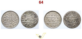 India due rupie in argento da classificare cui una proveniente da montatura (BB e q.Spl); (2) (target 50€)