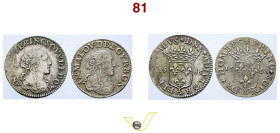 DOMBES Anne-Marie Louise de Bourbon (1650-1693) Luigino (1/12 Ecu) 1665, AG e Luigino 1668, AG; Cammarano (2020): 45 e 50. Buon BB (2) (target 50€)