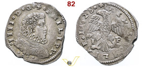 Regno di Sicilia Filippo IIII (1621-1665) Da 4 Tari 1628, Messina, 1628 AG 9,57 g. MIR 355/8, Sp. 9 tondello irregolare ma rilievi ben definiti, buon ...