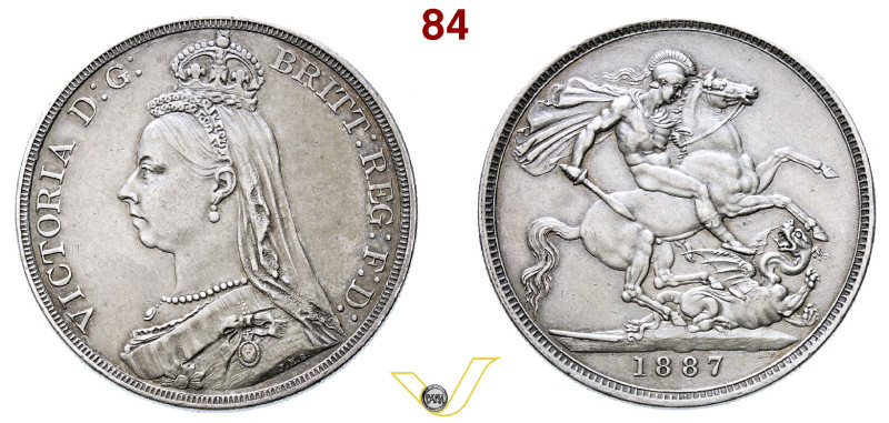 UK Regina Vittoria (1837-1901) Crown 1887 Londra AR g. 28,34 buon BB (target 50€...