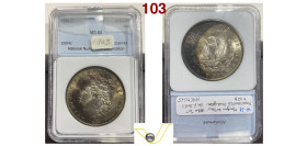 US Dollar 1880 O New Orleans, AG. Certificazione National Numismatic Certification MS-65 (target 70€)