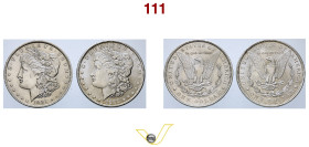 US dollaro 1888 ssz Filadelfia, AG, (Spl+); dollaro 1891 O New Orleans, AG, (q.Fdc) (2) (target 80€)