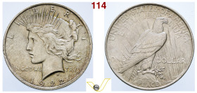 US dollaro 1922 Filadelfia, AG, ex PCGS MS62, q.Fdc (target 25€)