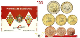 Principato di Monaco Principe Ranieri III (1949-2005) - Serie - 2002 - In folder originale - FDC (SÉRIE Euro BRILLANT UNIVERSEL 2002; 40.000 serie eme...