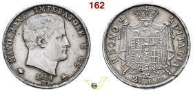 Regno d'Italia Napoleone I (1805-1814) 2 Lire "puntali sagomati" 1814 Milano. AG g 9,98. Pagani 40a .Rara q. Splendido (target 200€). Il 2 Lire è la m...