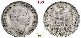 Regno d'Italia Napoleone I (1805-1814) 1 Lire 1810 Milano. AG g 4,98. Pagani 47 . Rara Splendido (target 200€).