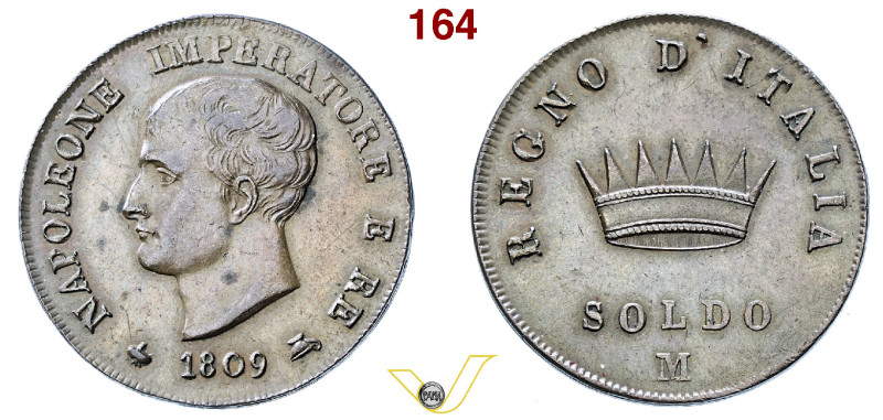 Regno d'Italia Napoleone I (1805-1814) Soldo 1809 Milano. CU g 10,46. Pagani 74....