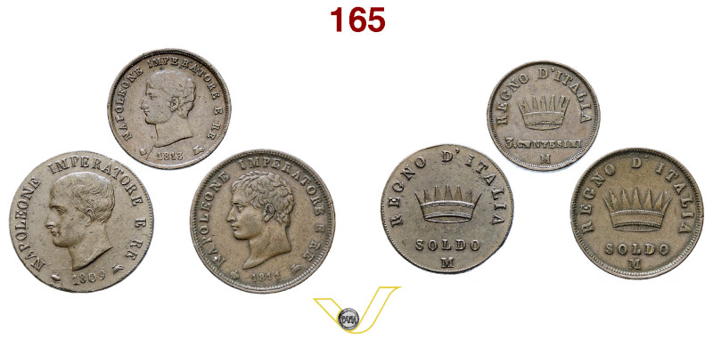 Regno d'Italia Napoleone I (1805-1814) Soldo 1809 Milano. (q.Spl); Soldo 1811 Mi...