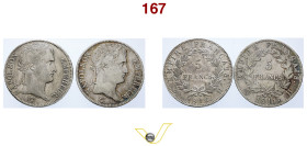 Impero Francese (1804-1814) 5 Franchi 1811 H La Rochelle (MB); 5 Franchi 1812 H La Rochelle (q.Spl). Le due in argento (2) (target 100€)