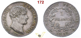 Repubblica Francese Napoleone Primo Console (1799-1804) 1 Franco A Parigi AG g. 5,01 bello Splendido (target 250€)