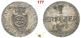 Principe Primate Karl Theodore von Dalberg (1806-1810) Kreuzer 1808, Mi. VG 1613; AKSA 3; J. 2a. Splendido (target 35€)
