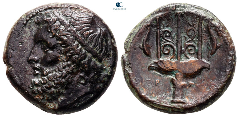 Sicily. Syracuse. Hieron II 275-215 BC. 
Tetras Æ

22 mm, 8,86 g

Diademed ...