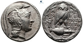 Attica. Athens circa 165-142 BC. Dioge-, Pose-, Hestios-, magistrates. Tetradrachm AR. New Style Coinage