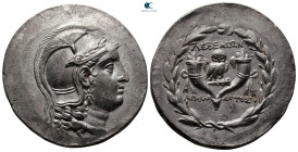 Ionia. Lebedos circa 160-140 BC. Apollodotos, magistrate. Tetradrachm AR
