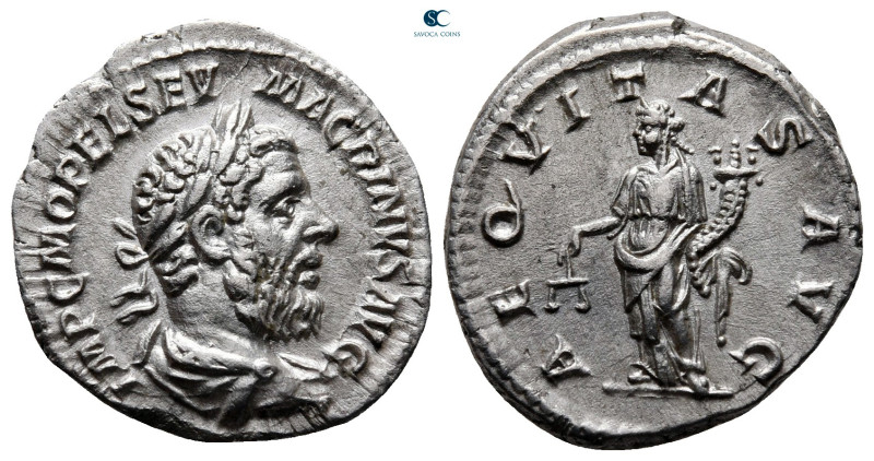 Macrinus AD 217-218. Rome
Denarius AR

18 mm, 2,69 g

IMP C M OPEL SEV MACR...