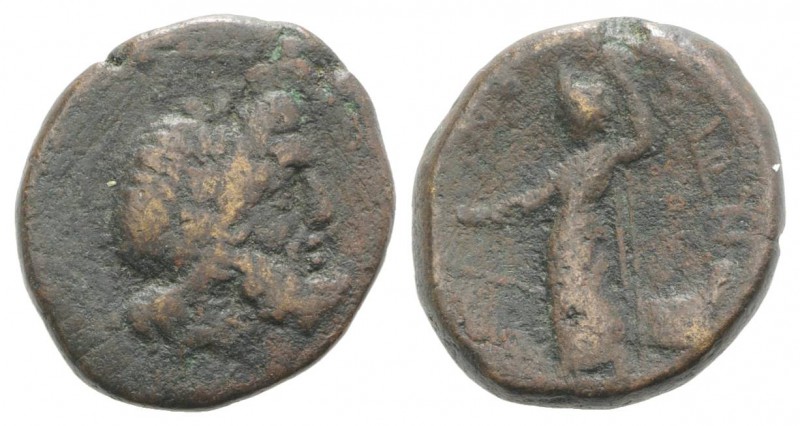 Sicily, Syracuse. Roman rule, after 212 BC. Æ (22mm, 7.67g, 10h). Laureate head ...