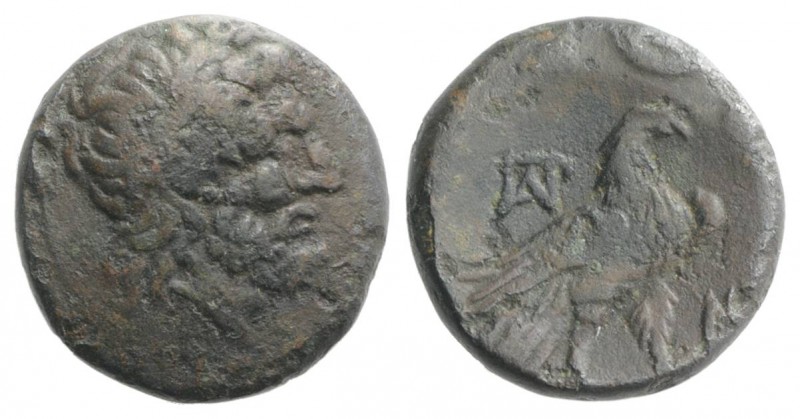 Macedon, Paroreia, c. 185-168 BC. Æ (14.5mm, 3.46g, 6h). Laureate head of Zeus r...