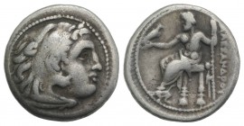 Kings of Macedon, Philip III (323-317 BC). AR Drachm (18mm, 4.08g, 12h). Magnesia ad Maeandrum, in the name of Alexander III, c. 323-319 BC. Head of H...