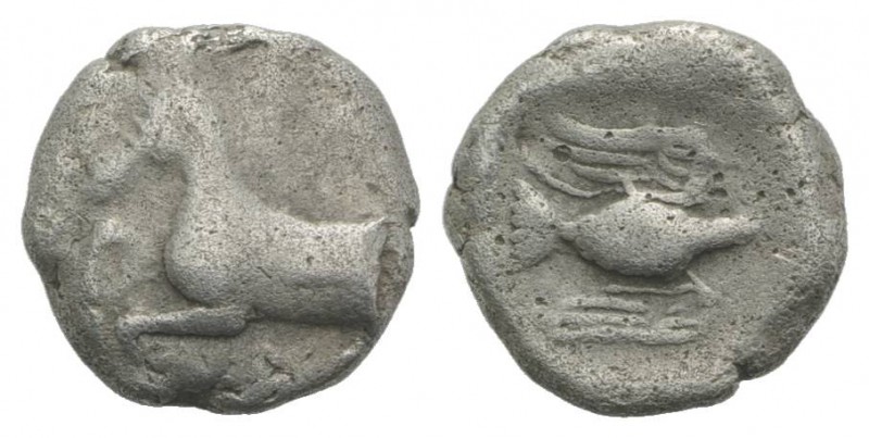 Kings of Thrace, Sparadokos (c. 464-444 BC). AR Diobol (9mm, 1.26g, 8h). Forepar...