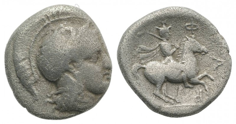 Thessaly, Pharsalos, late 5th-mid 4th century BC. AR Drachm (18mm, 5.57g, 2h). H...