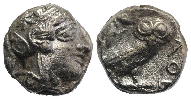 Attica, Athens, c. 454-404 BC. AR Tetradrachm (23mm, 16.61g, 3h). Helmeted head ...