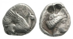 Corinth(?), c. 350-300 BC. AR Drachm (11mm, 2.62g, 3h). Pegasos flying r. R/ Head of Aphrodite r., wearing stephanos. BCD Corinth -. Metal flaws, Good...