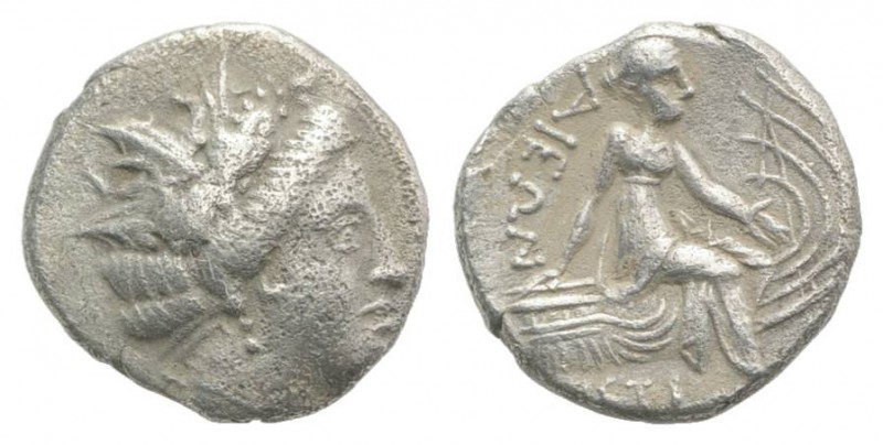 Euboia, Histiaia, 3rd-2nd centuries BC. AR Tetrobol (13mm, 2.30g, 6h). Wreathed ...