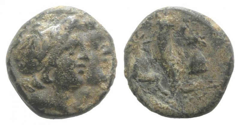 Black Sea Region, Uncertain mint, c. 125-00 BC. Æ (13mm, 2.43g, 12h). Jugate hea...
