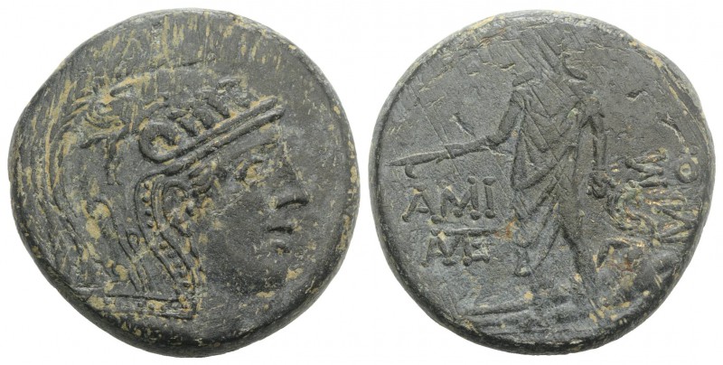 Pontos, Amisos. temp. Mithradates VI, c. 85-65 BC. Æ (28mm, 18.92g, 12h). Head o...