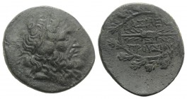 Kings of Bithynia, Prusias I (238-183 BC). Æ (24mm, 5.78g, 3h). Diademed head of Zeus r. R/ Thunderbolt within wreath. RG 12; SNG von Aulock 245. Rev....